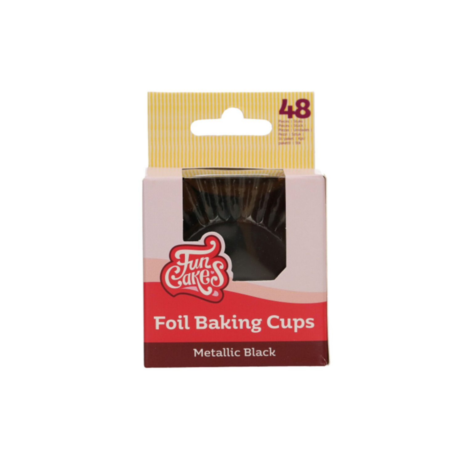 FunCakes Folie Baking Cups - Metallic Zwart pk/48