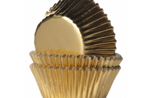 Cupcake cups Mini Goud folie 35x21 mm