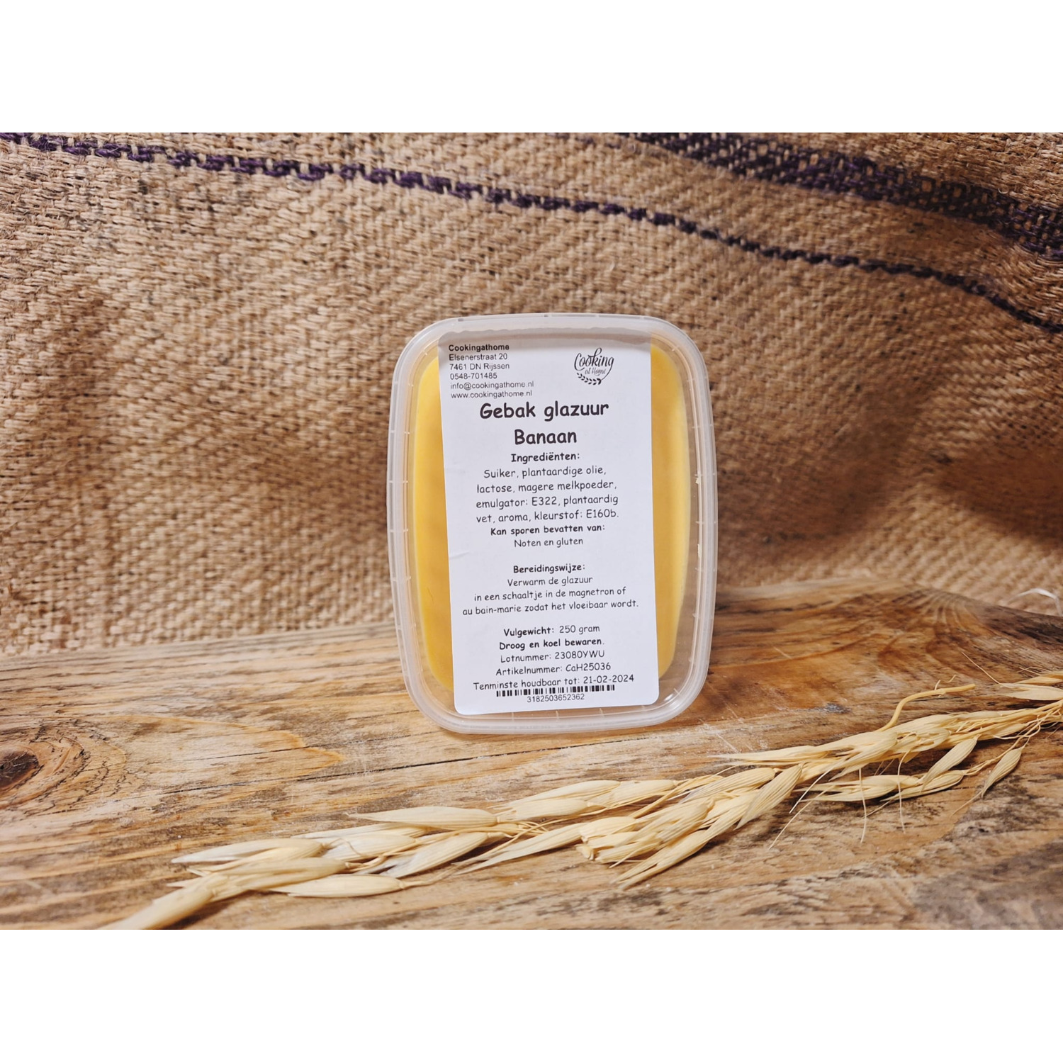 Gebak glazuur Banaan - 250 gram - NIEUW