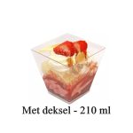 Lepelbakje met deksel Vierkant 210 ml