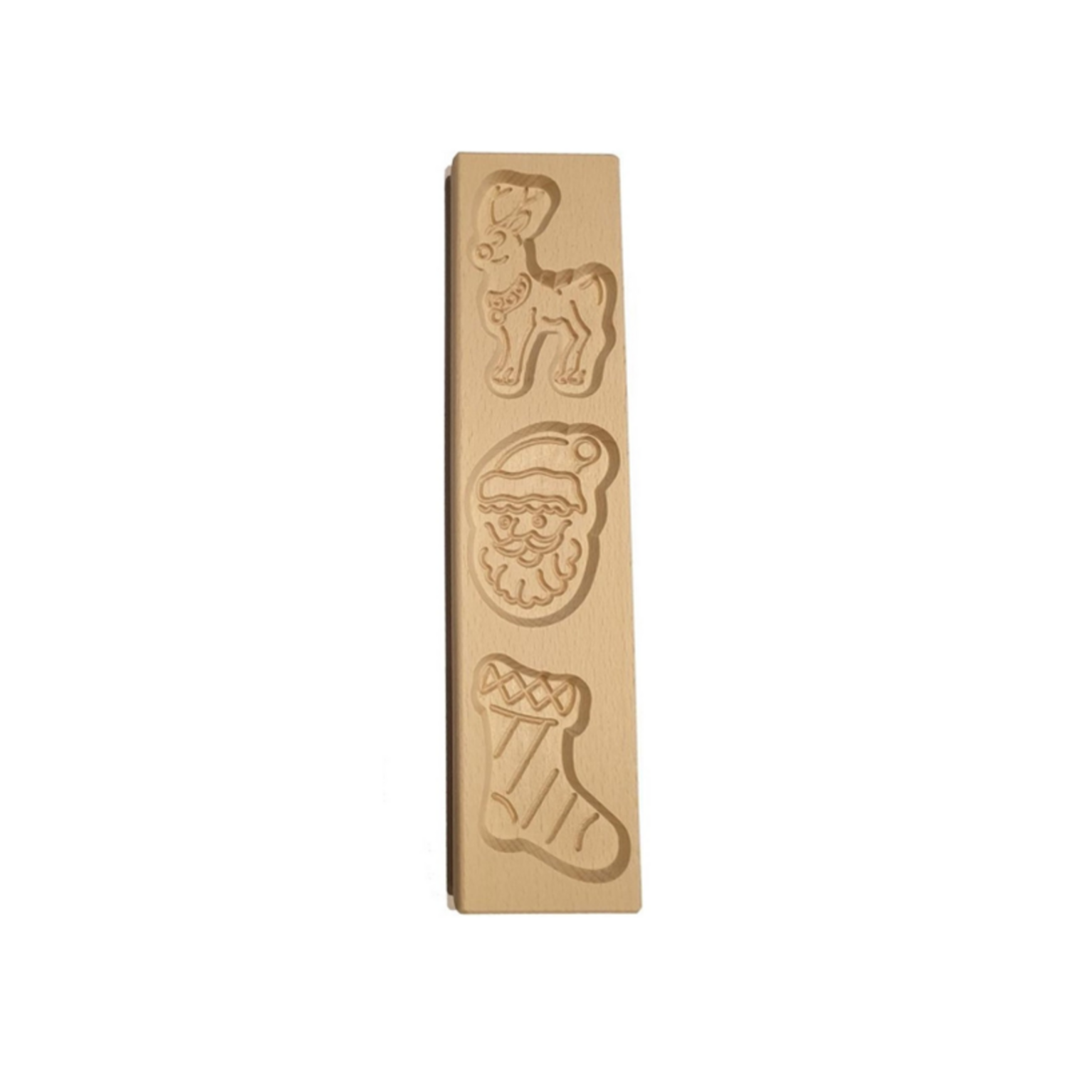 Speculaasplank Kerst (Rendier/Kerstman/Sok) (3x) 9x8cm