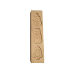 Speculaasplank Kerst (Kaars/Sneeuwpop/Kerstboom) (3x) 8x7cm.