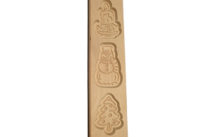 Speculaasplank Kerst (Kaars/Sneeuwpop/Kerstboom) (3x) 8x7cm.