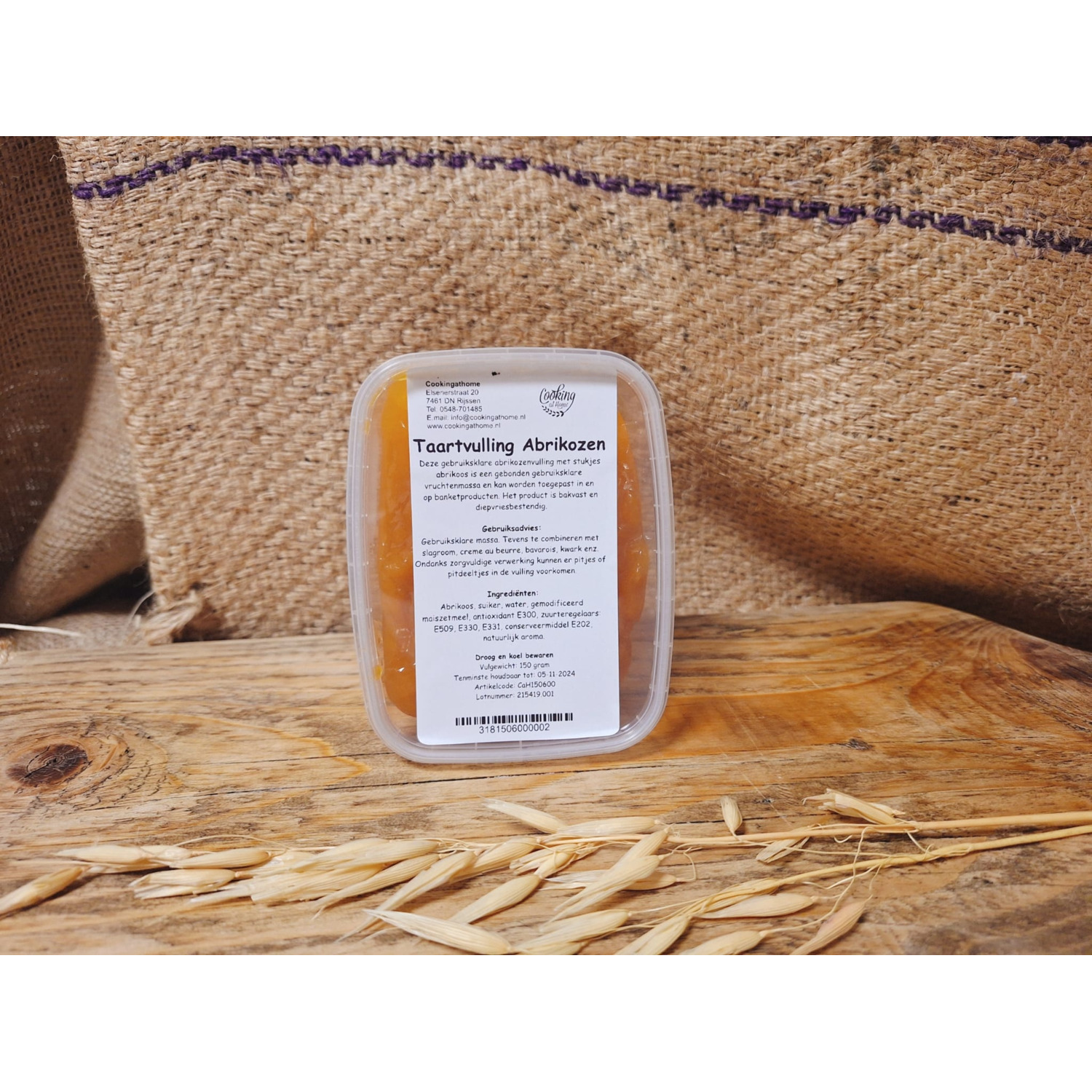 Bakvaste Taartvulling Abrikoos 150g