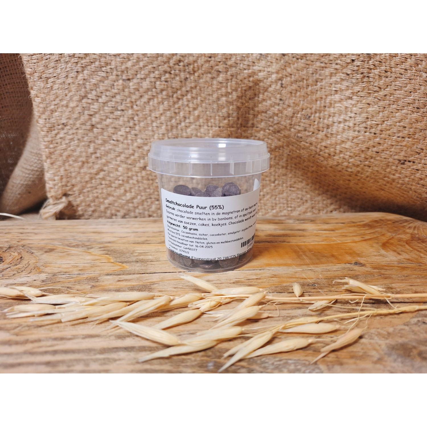 Smeltchocolade Puur 55% 50g