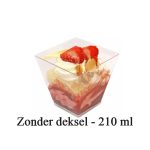 Lepelbakje Zonder deksel Vierkant 210 ml