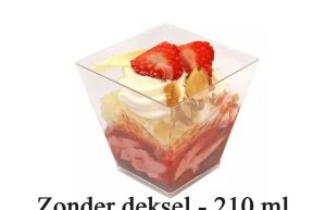 Lepelbakje Zonder deksel Vierkant 210 ml