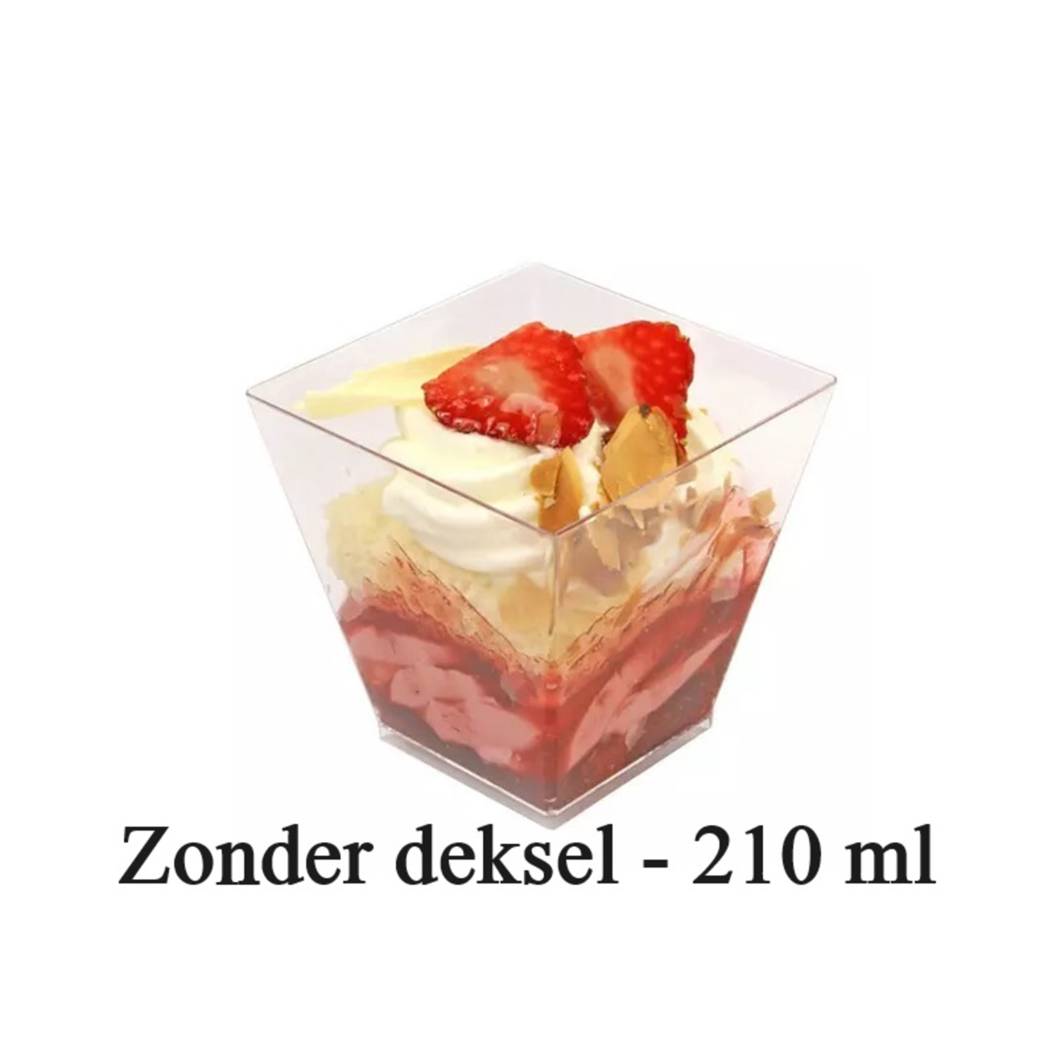 Lepelbakje Zonder deksel Vierkant 210 ml