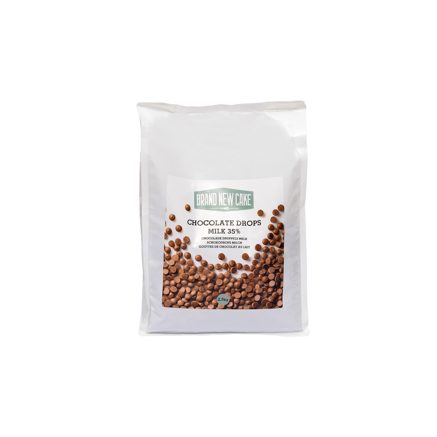 BrandNewCake Chocolade Druppels Melk (35%) 2,5kg