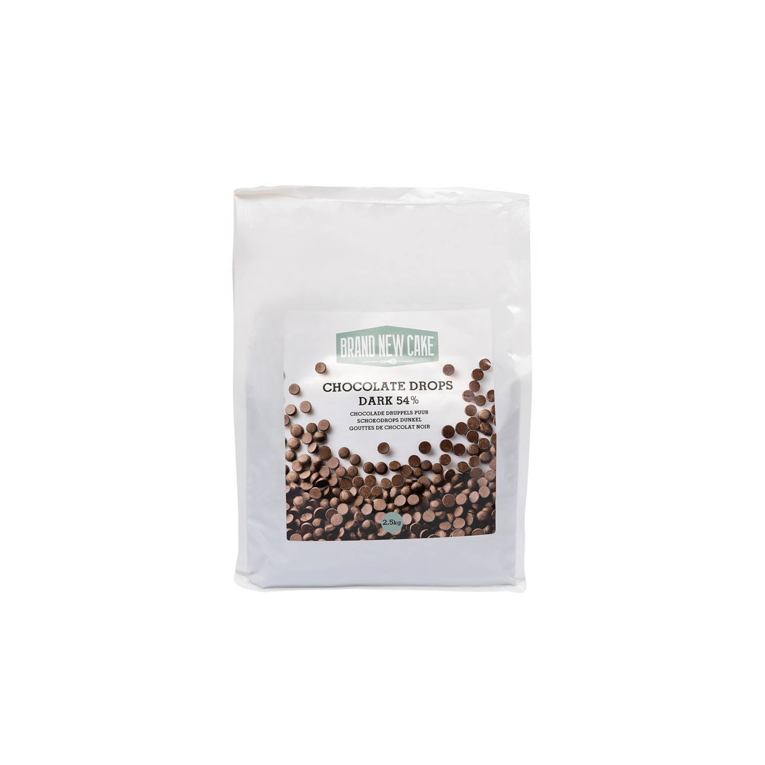 BrandNewCake Chocolade Druppels Puur (54%) 2,5kg