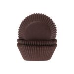 Cupcake cups Effen bruin 50 st. HoM