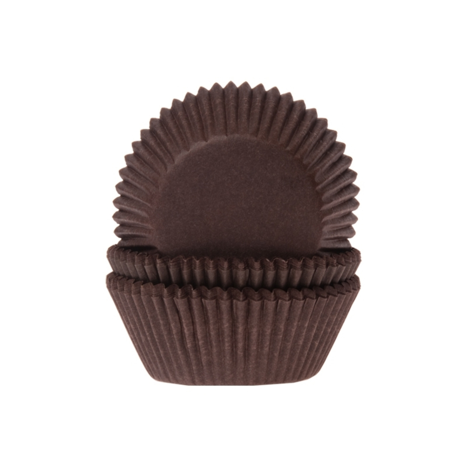 Cupcake cups Effen bruin 50 st. HoM