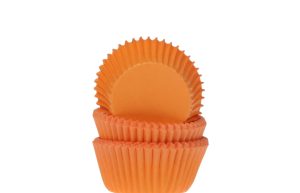 HoM Cupcake Cups Mini Effen Oranje 60st.