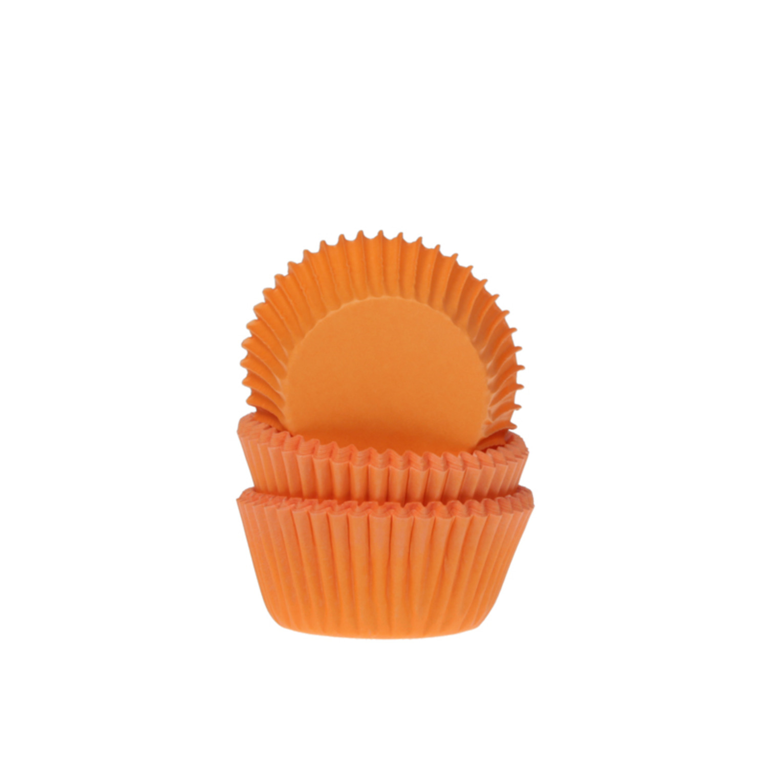 HoM Cupcake Cups Mini Effen Oranje 60st.