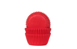 Cupcake cups Mini Effen Rood - 60 stuks HoM