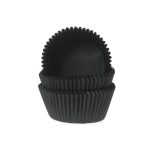Cupcake Cups Effen Zwart 50x33mm