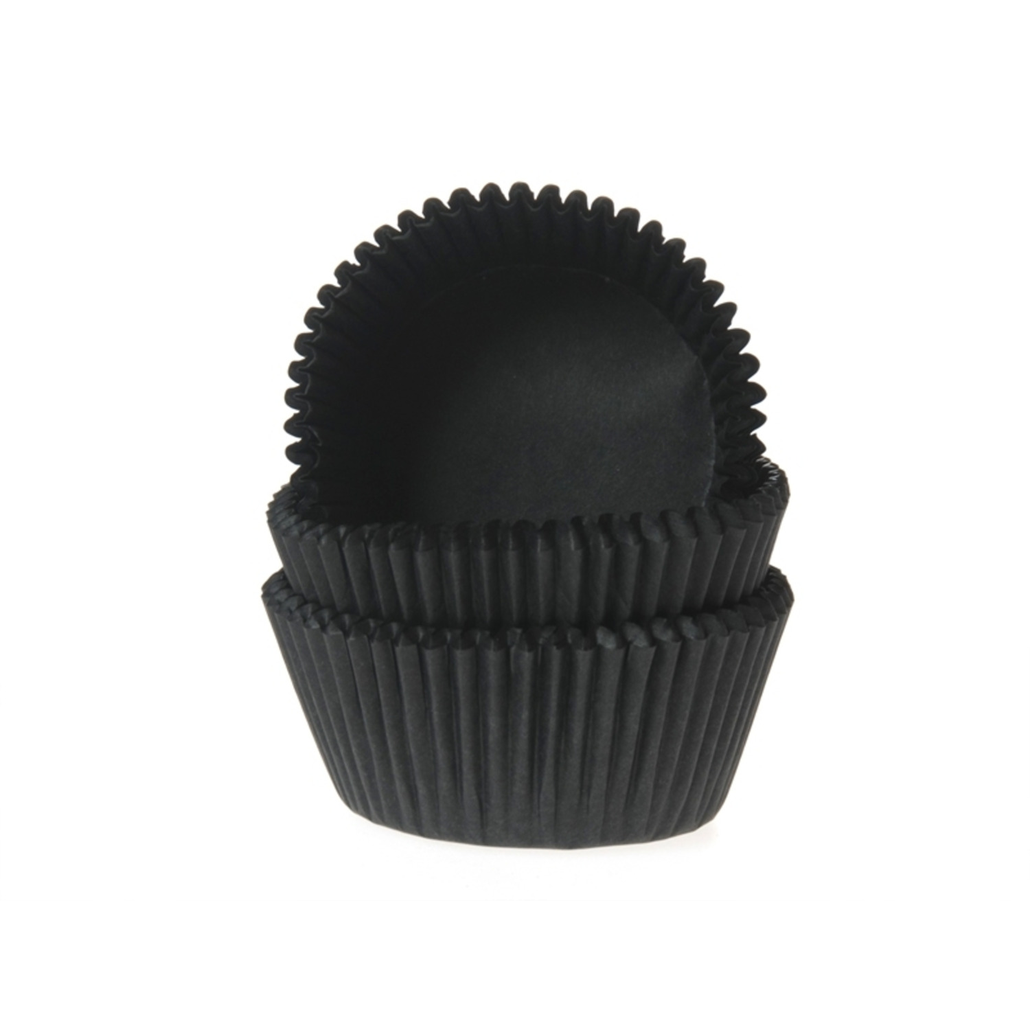 Cupcake Cups Effen Zwart 50x33mm