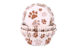 Cupcake Cups Hondenpoot bruin 50st