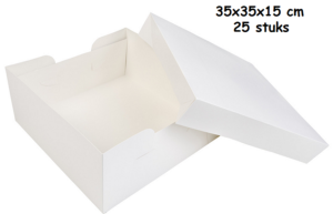 Taartdoos 35x35x15cm per 25 stuks