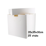 Taartdoos 35x35x30cm per 25 stuks