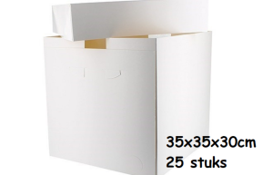 Taartdoos 35x35x30cm per 25 stuks