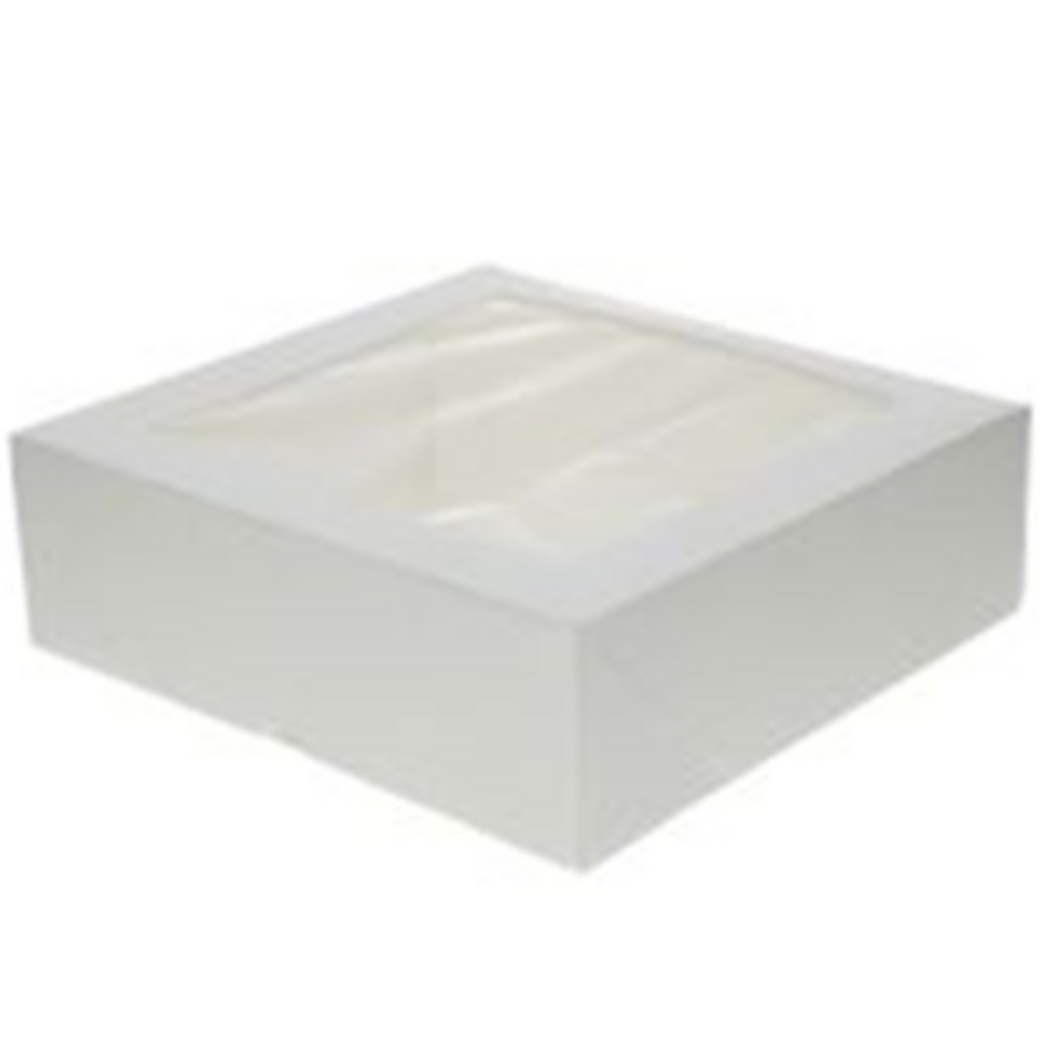 Taartdoos met venster 23x23x7.5 - Wit - per stuk