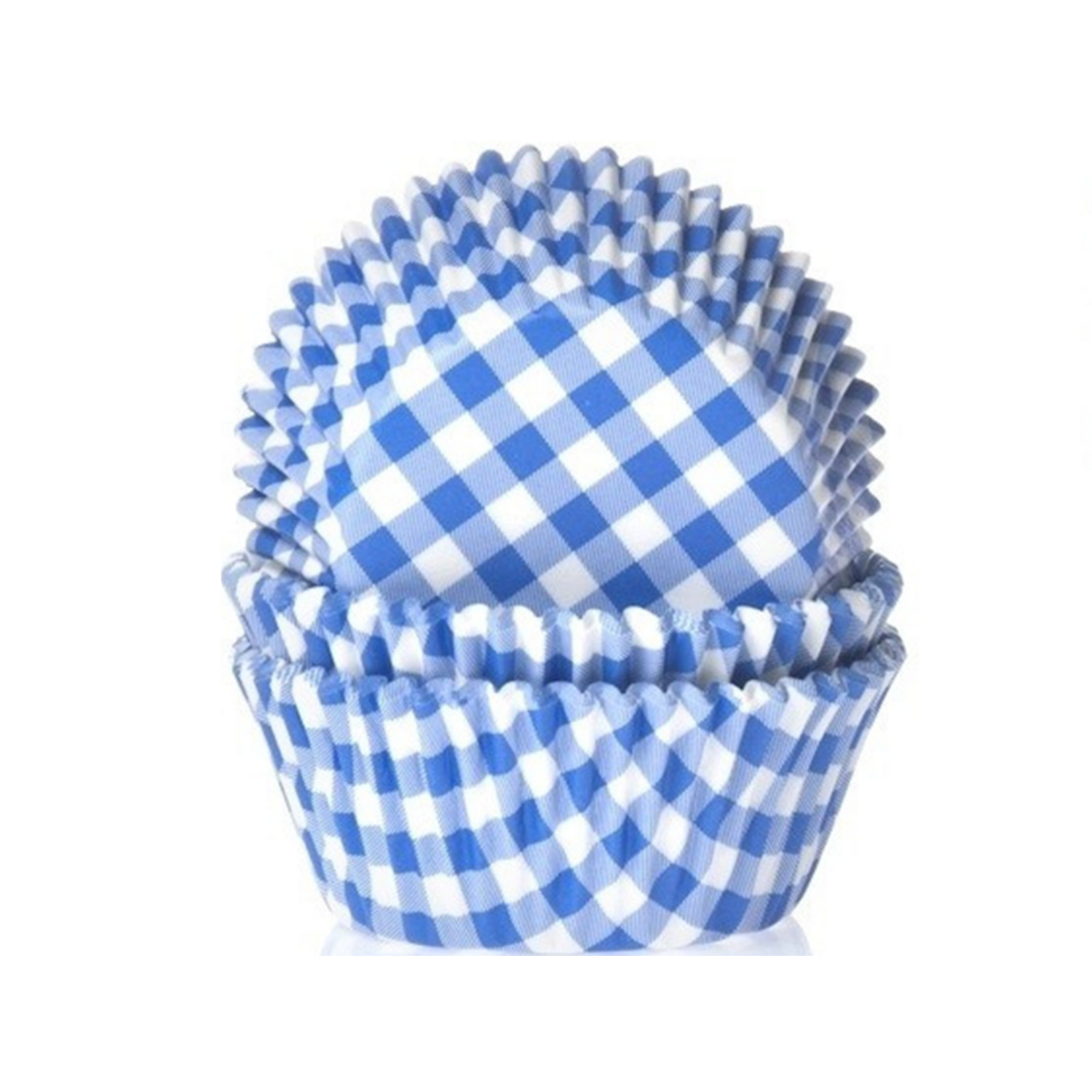 Cupcake Cups Boerenbont Ruit Blauw 50 stuks