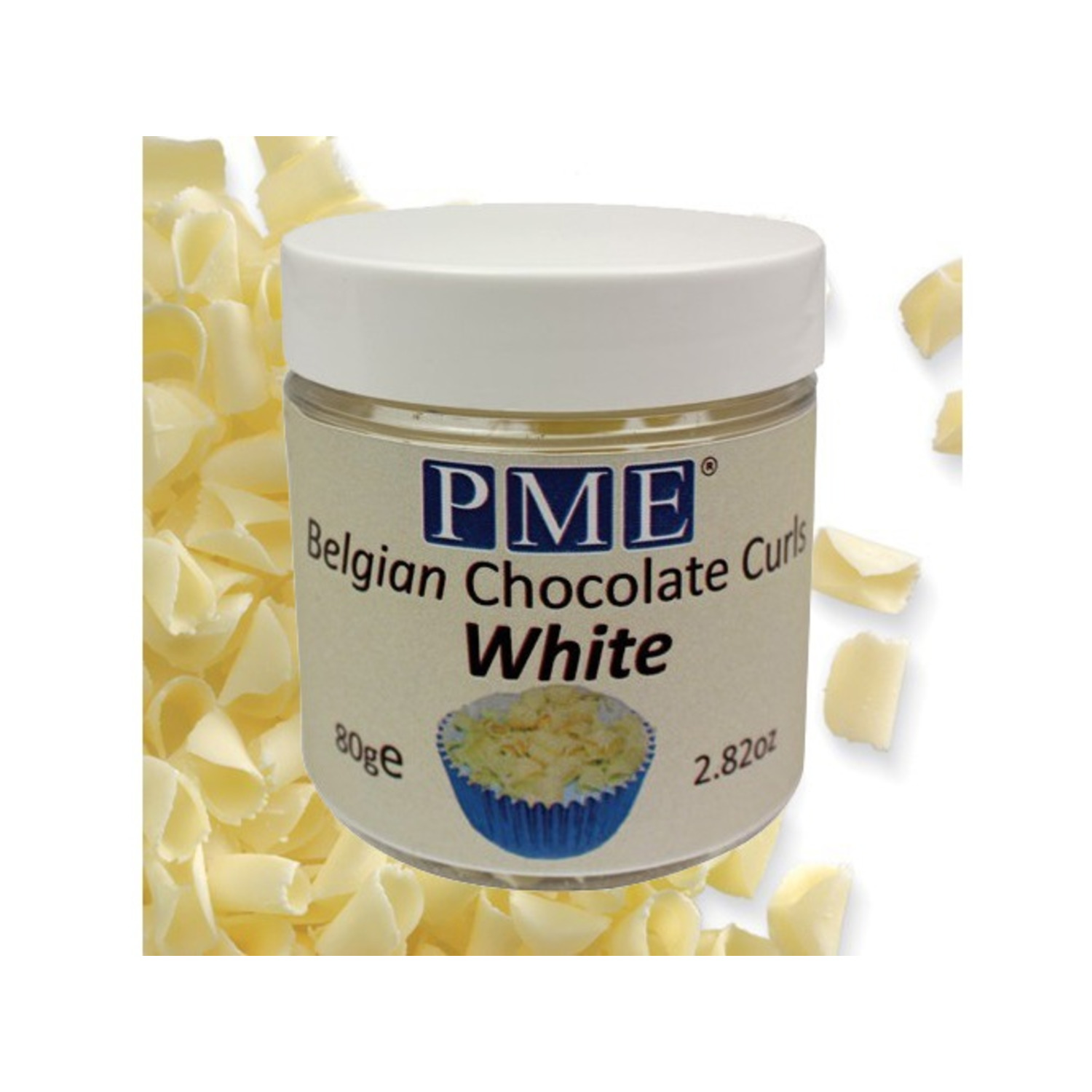 PME Chocolade Krullen Wit 85g