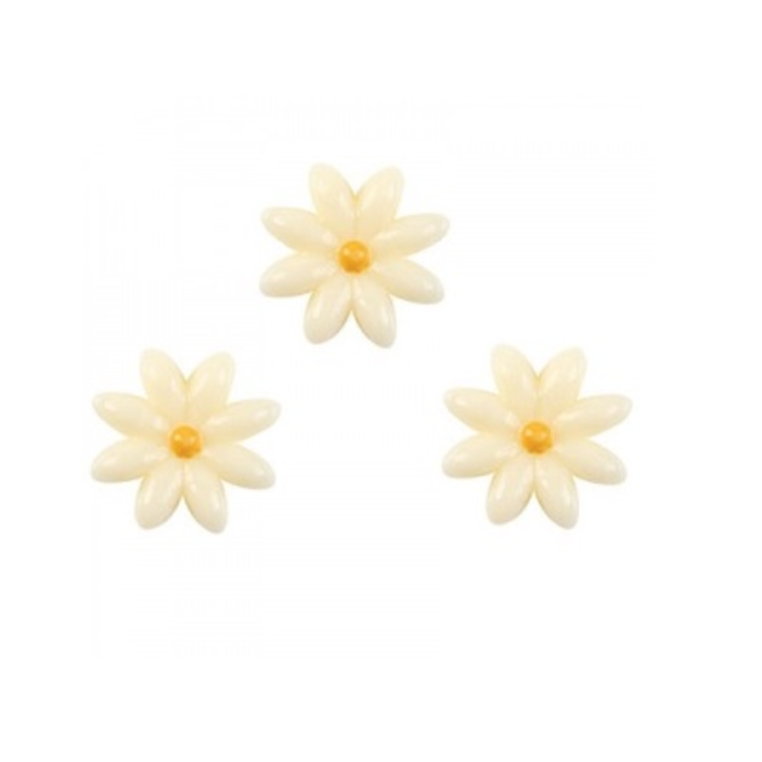 Chocolade decoratie Margriet Wit - 12 stuks