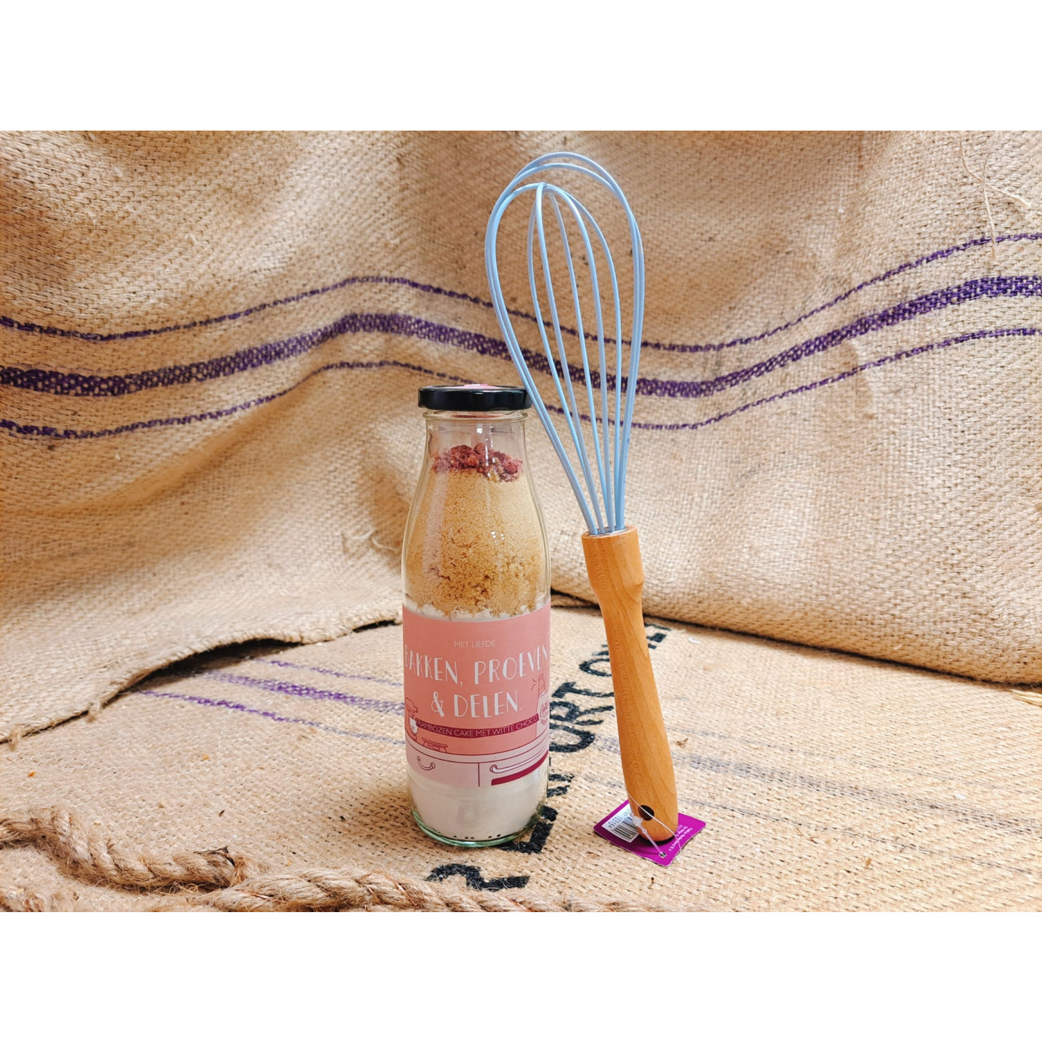 Cadeaupakket 'Cadeaufles met garde'