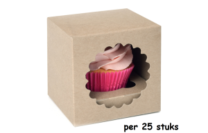 Cupcake Doosje 1x Groot Kraft per 25 stuks
