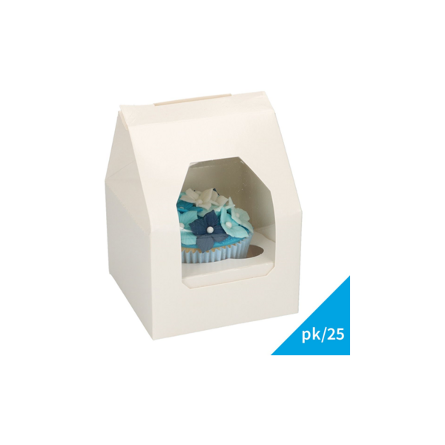 Cupcake doosje 1x Groot per 25 stuks