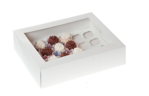 Cupcake doos Wit Mini 24 (HOM)