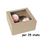 Cupcake Doosje 4x Groot Kraft per 25 stuks