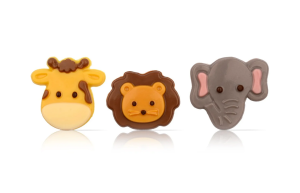 Chocolade decoratie Safari Dier 6 stuks