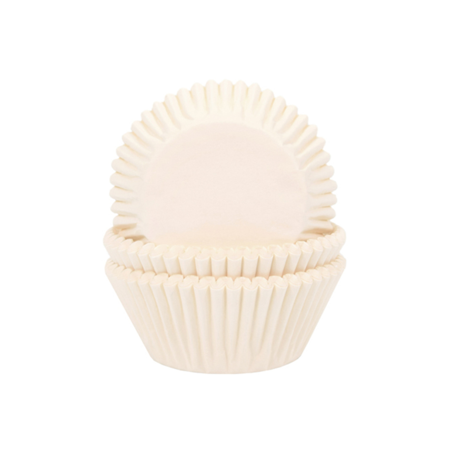 Cupcake Cups Effen Ivoor 50st