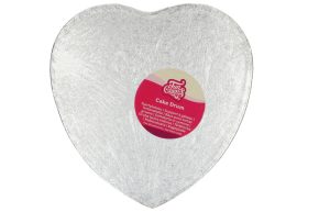 Cake Drum Hart Zilver - 27,5 cm**