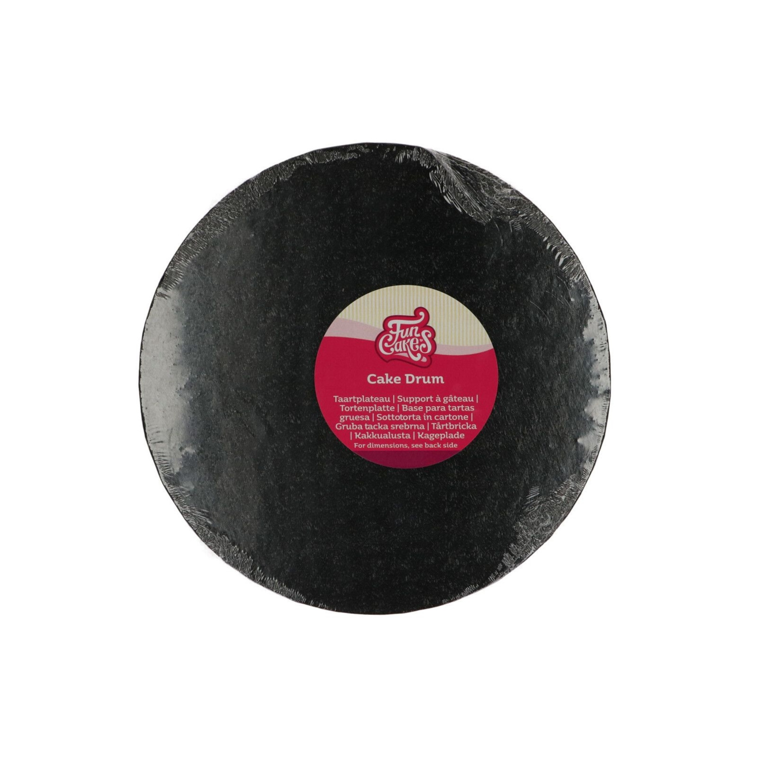 Cake Drum Rond Zwart - 25 cm