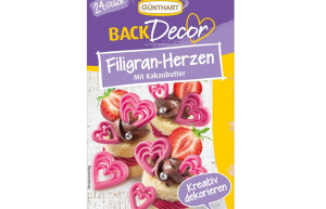 Günthart Chocoladedecoratie Hartjes Roze 24st.