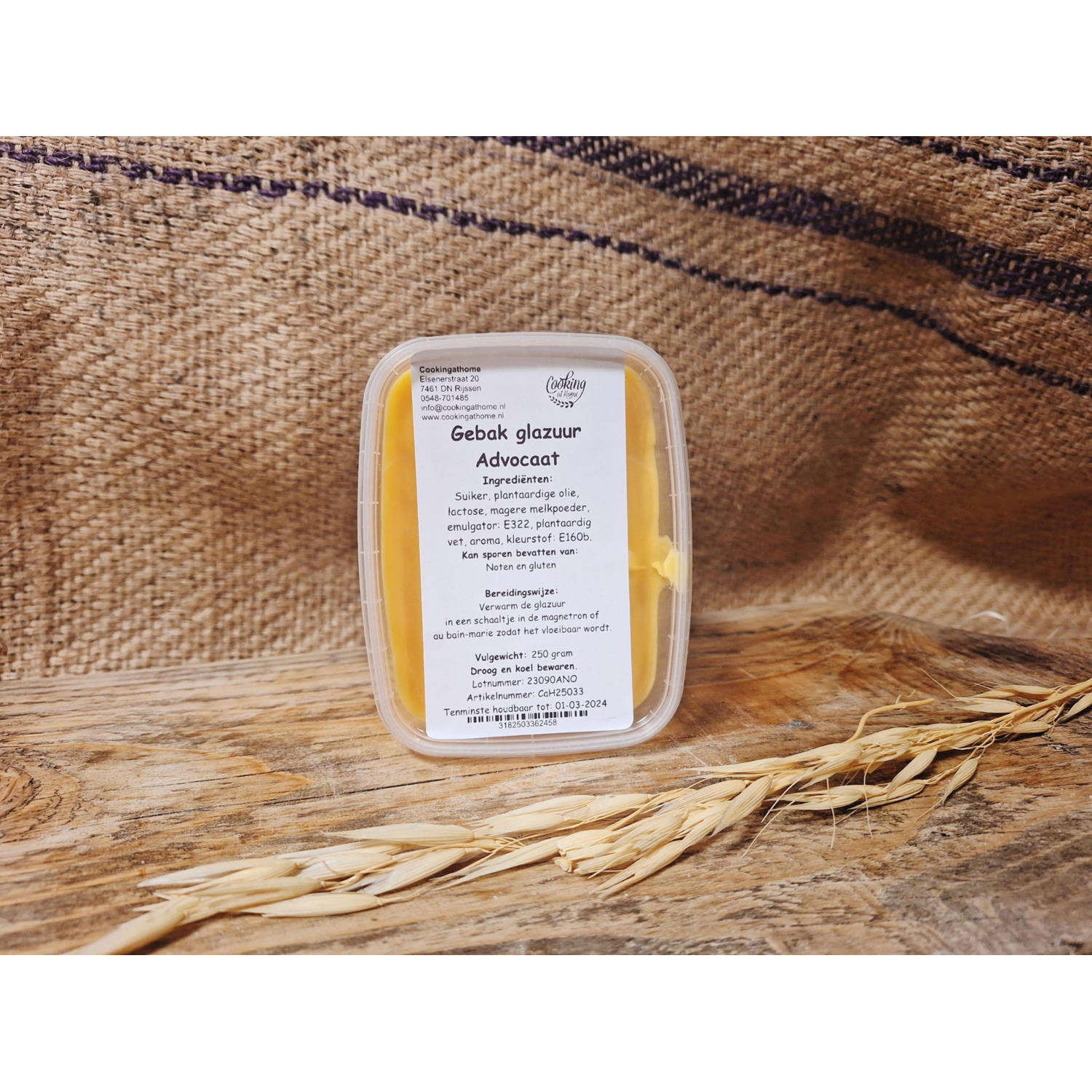 Gebak glazuur Advocaat - 250 gram (CaH)