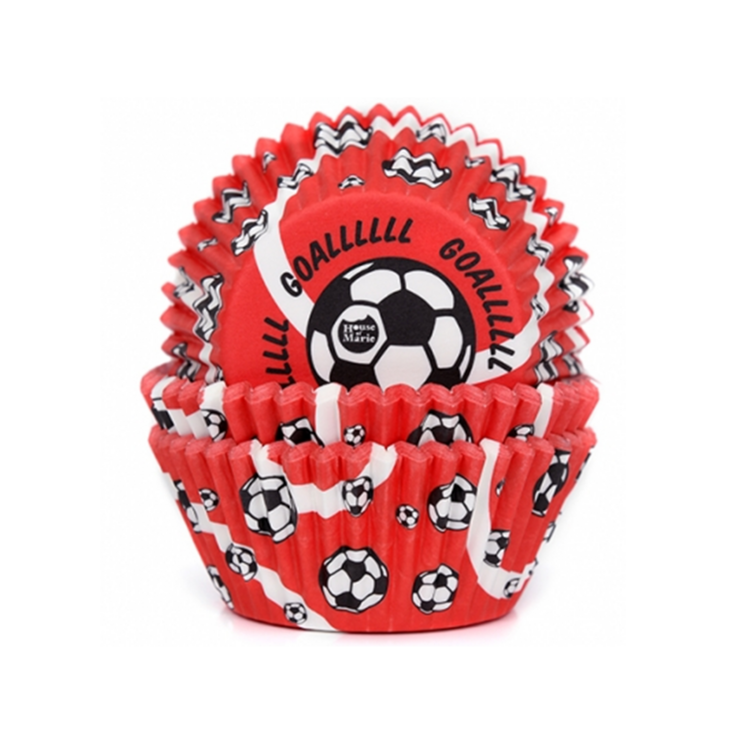 HoM Cupcake cups Goal Rood 50 stuks