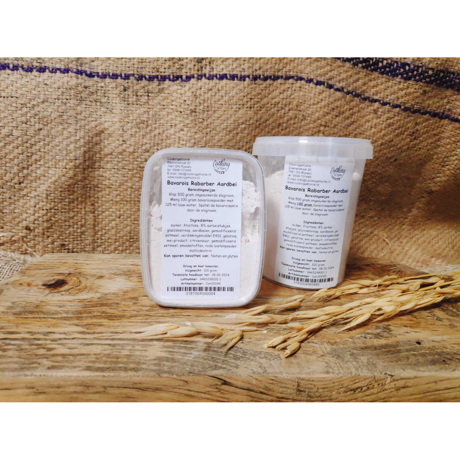 Bavarois Rabarber-Aardbei 100 gram
