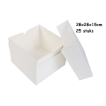 Taartdoos 28x28x15cm per 25 stuks
