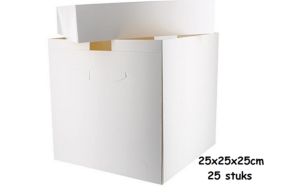 Taartdoos 25x25x25cm per 25 stuks