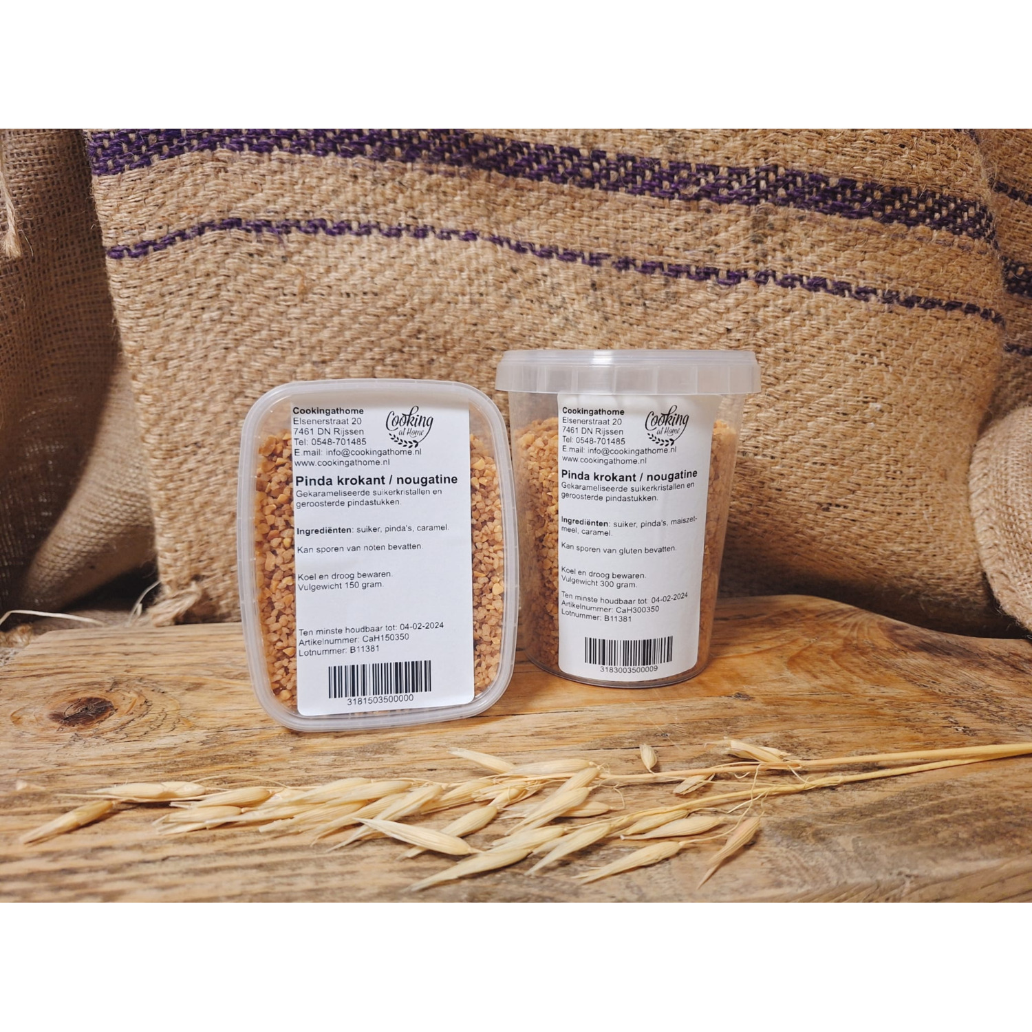 Pinda krokant / nougatine pinda 150 gram