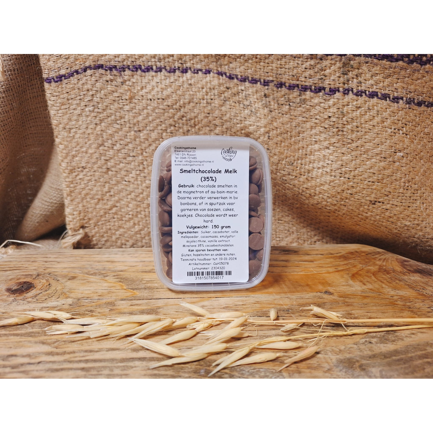 Smeltchocolade Melk 35% 150g