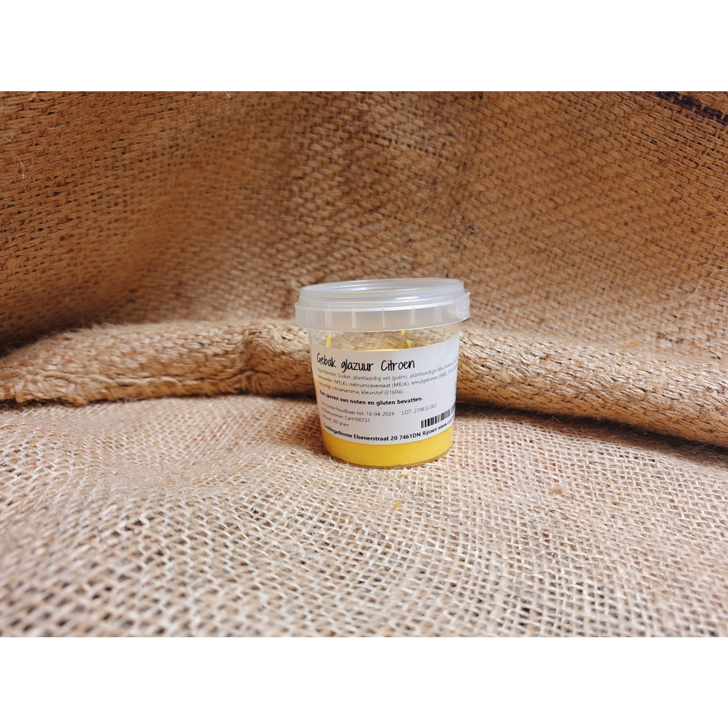 Gebak glazuur Citroen 100 gram