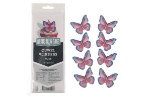 BrandNewCake Ouwel Vlinders Roze 16st.