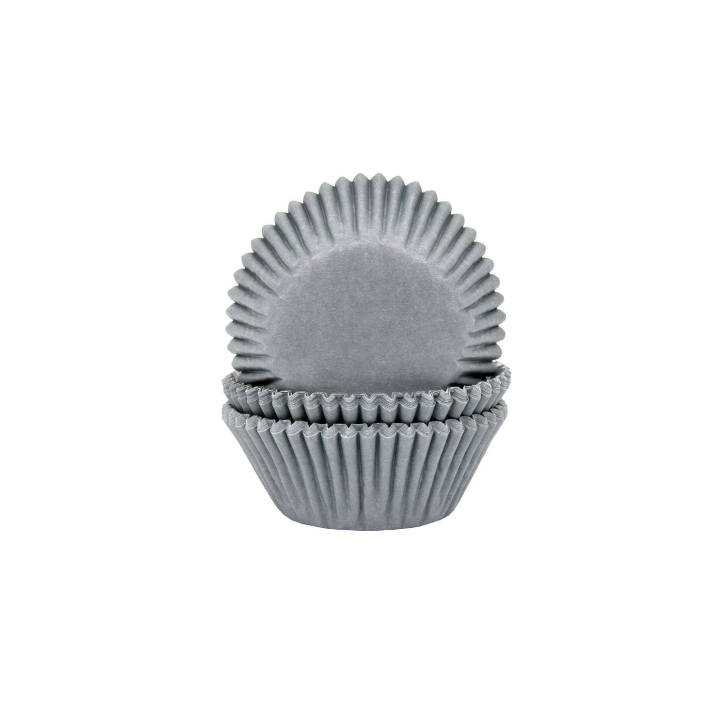 Cupcake cups Effen grijs 50st. HoM
