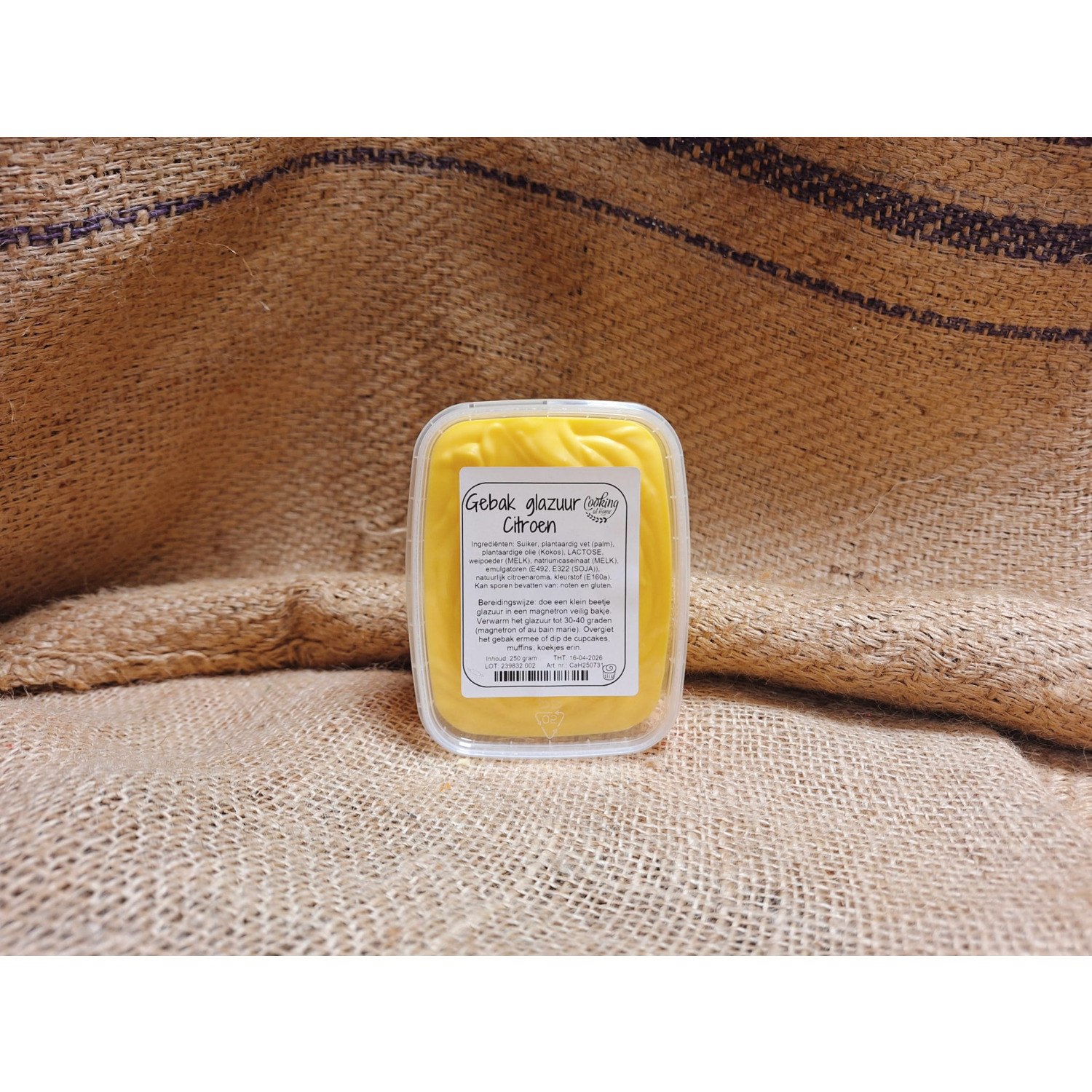 Gebak glazuur Citroen 250 gram